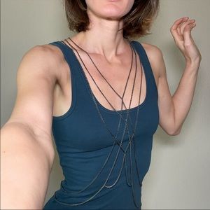 Chan Luu Body Chain Beaded Back Jewelry Necklace